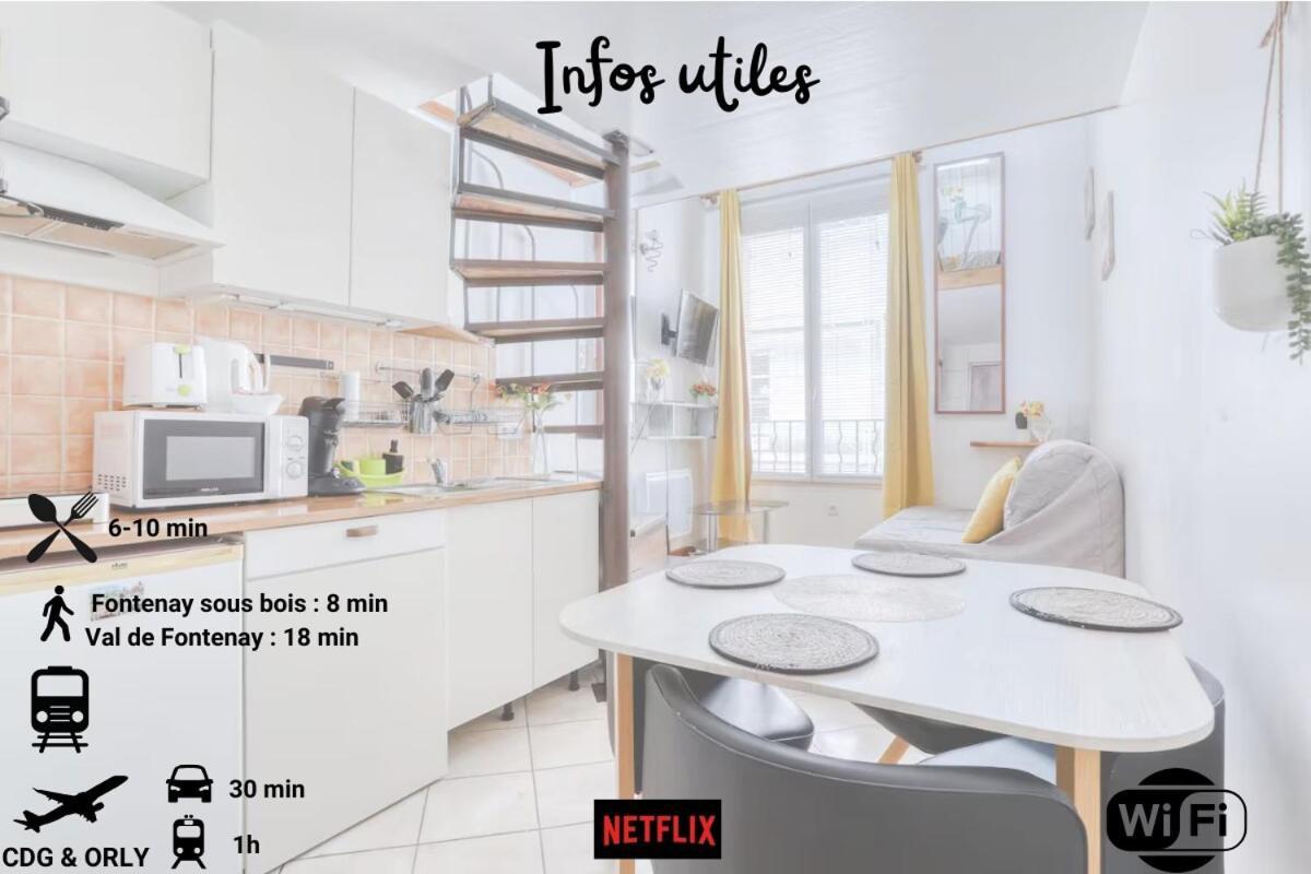 Sunny Suite-Proche Paris & Disney Фонтене-су-Боа Екстериор снимка